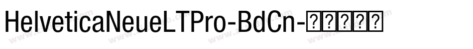 HelveticaNeueLTPro-BdCn字体转换