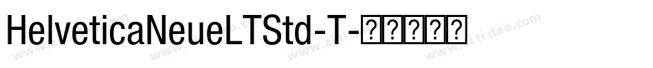 HelveticaNeueLTStd-T字体转换