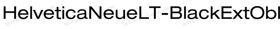 HelveticaNeueLT-BlackExtObl字体转换