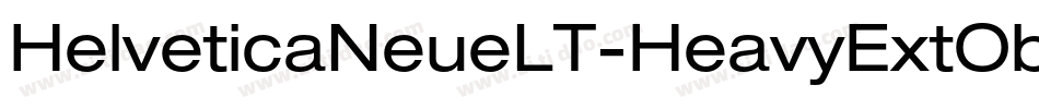 HelveticaNeueLT-HeavyExtObl字体转换