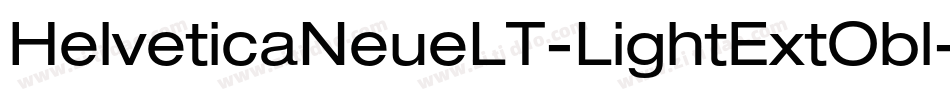HelveticaNeueLT-LightExtObl字体转换