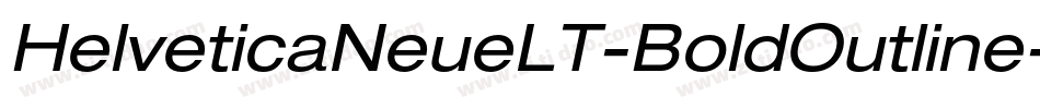 HelveticaNeueLT-BoldOutline字体转换