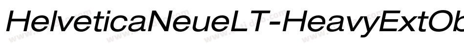 HelveticaNeueLT-HeavyExtObl字体转换