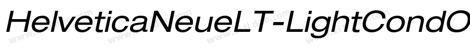 HelveticaNeueLT-LightCondObl字体转换