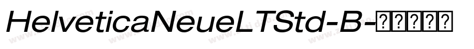 HelveticaNeueLTStd-B字体转换