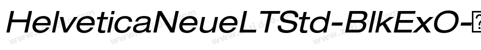 HelveticaNeueLTStd-BlkExO字体转换