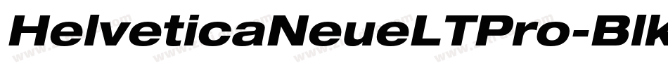 HelveticaNeueLTPro-BlkExO字体转换