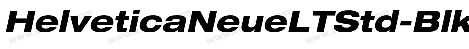 HelveticaNeueLTStd-BlkExO字体转换