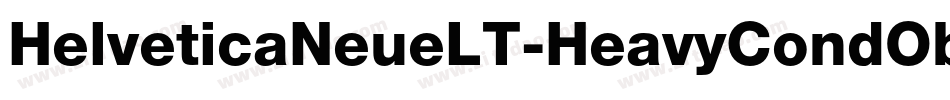 HelveticaNeueLT-HeavyCondObl字体转换