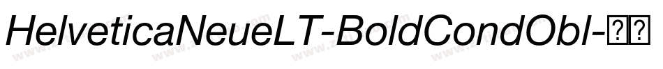 HelveticaNeueLT-BoldCondObl字体转换