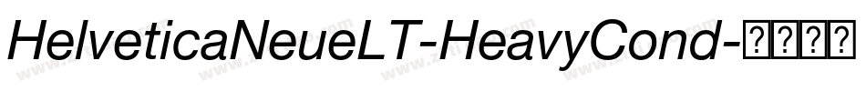 HelveticaNeueLT-HeavyCond字体转换