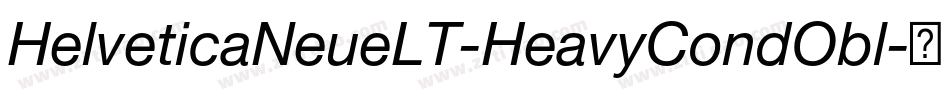 HelveticaNeueLT-HeavyCondObl字体转换