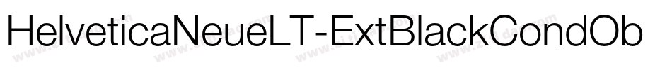 HelveticaNeueLT-ExtBlackCondObl字体转换