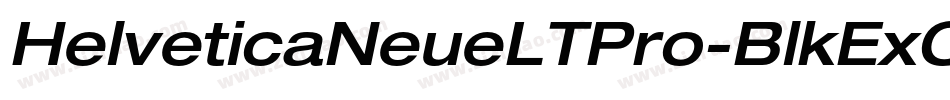 HelveticaNeueLTPro-BlkExO字体转换