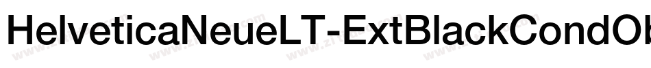 HelveticaNeueLT-ExtBlackCondObl字体转换