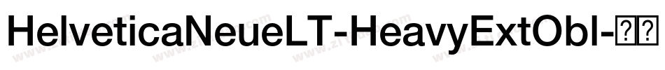 HelveticaNeueLT-HeavyExtObl字体转换
