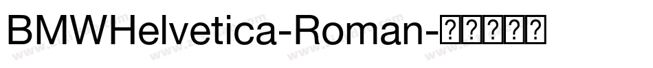 BMWHelvetica-Roman字体转换