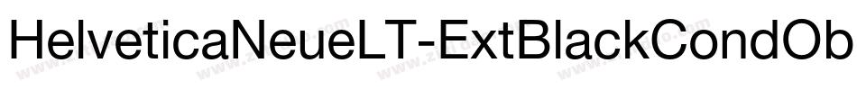 HelveticaNeueLT-ExtBlackCondObl字体转换