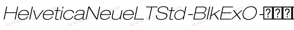 HelveticaNeueLTStd-BlkExO字体转换