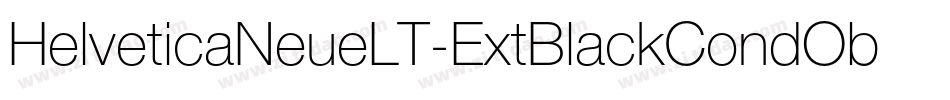 HelveticaNeueLT-ExtBlackCondObl字体转换
