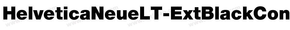 HelveticaNeueLT-ExtBlackCondObl字体转换