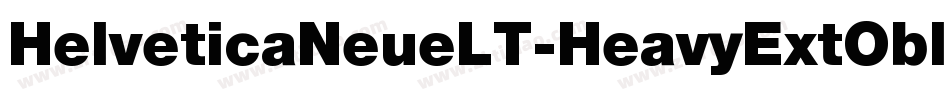HelveticaNeueLT-HeavyExtObl字体转换
