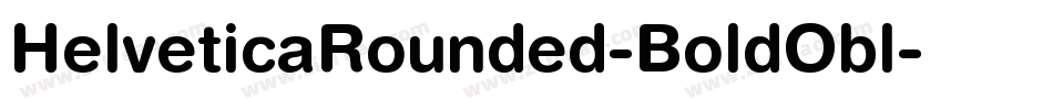 HelveticaRounded-BoldObl字体转换