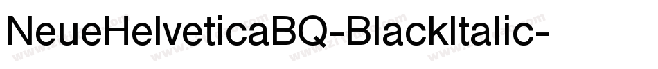 NeueHelveticaBQ-BlackItalic字体转换
