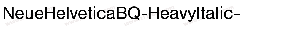 NeueHelveticaBQ-HeavyItalic字体转换