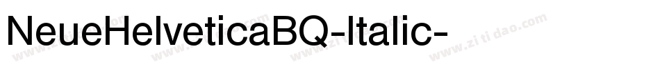 NeueHelveticaBQ-Italic字体转换