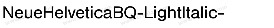 NeueHelveticaBQ-LightItalic字体转换