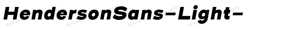 HendersonSans-Light字体转换