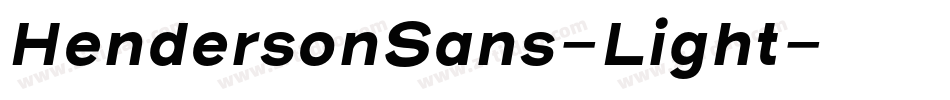 HendersonSans-Light字体转换
