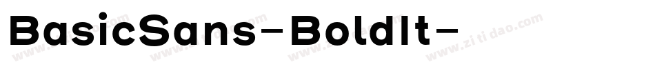 BasicSans-BoldIt字体转换