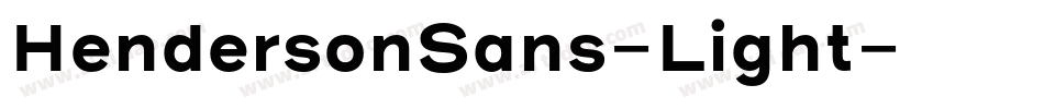 HendersonSans-Light字体转换