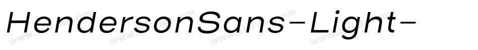 HendersonSans-Light字体转换