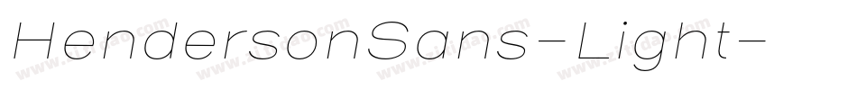 HendersonSans-Light字体转换