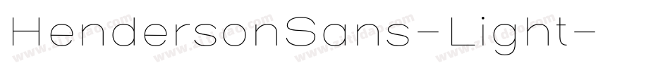 HendersonSans-Light字体转换