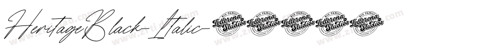 HeritageBlack-Italic字体转换