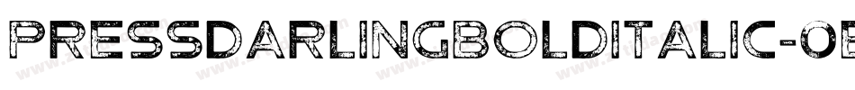 PressDarlingBoldItalic-0EEP字体转换 PressDarlingBoldItalic-0EEP字体转换
