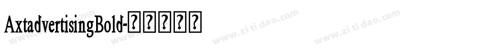 AxtadvertisingBold字体转换