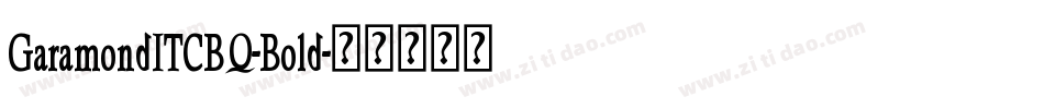 GaramondITCBQ-Bold字体转换