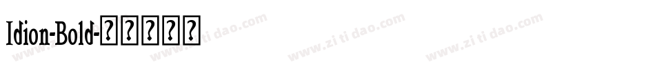 Idion-Bold字体转换
