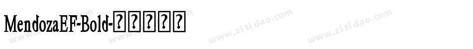 MendozaEF-Bold字体转换