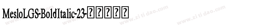 MesloLGS-BoldItalic-23字体转换