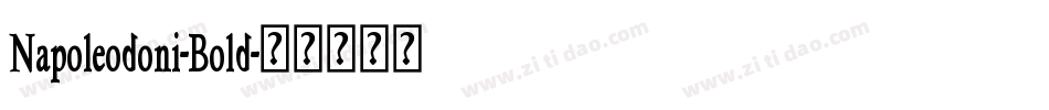 Napoleodoni-Bold字体转换