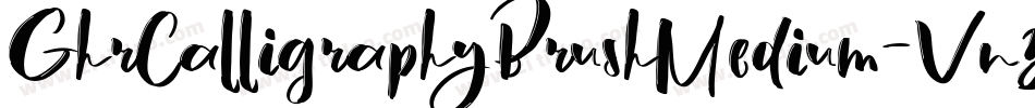 GhrCalligraphyBrushMedium-Vn3x字体转换