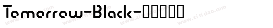 Tomorrow-Black字体转换