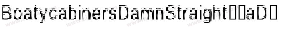 BoatycabinersDamnStraight-9aD5字体转换