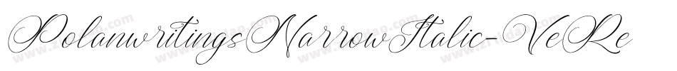 PolanwritingsNarrowItalic-VeRe字体转换